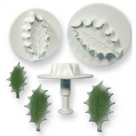 Plunger Cutter Set Holly Leaf large