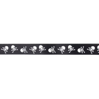 Satinband Totenkopf, 1m