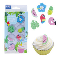 Edible Cupcake Topper Fantasy Tropical 6Stk.