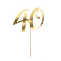Cake Topper 40 gold