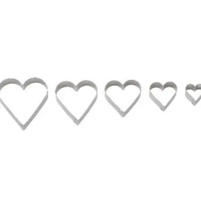 Ausstecherset Herz glatt 5Stk.