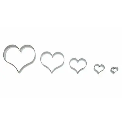 Ausstecherset Herz geschwungen 5Stk.
