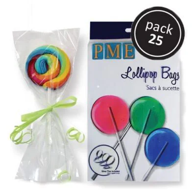 Lollipop Bags incl. Silver Ties 25Stk.