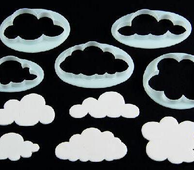 Ausstecherset Wolken 5 Stk.