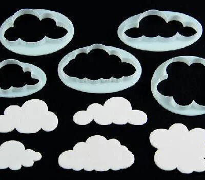 Ausstecherset Wolken 5 Stk.