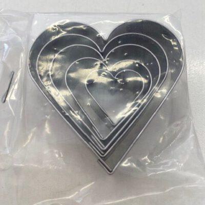 Ausstecherset Herz glatt 5Stk.