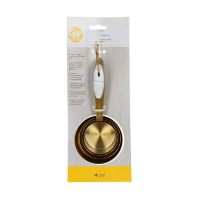 Messbecher Metall gold 4teilig