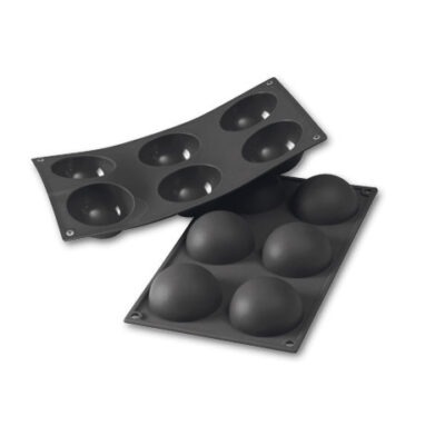Silikonform Halbkugel 7cm h3,5cm schwarz