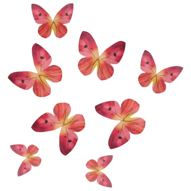 Edible Wafer Decoration Butterflies Ombre Pink Set/8 – Bild 2