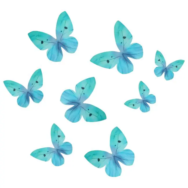 Edible Wafer Decoration Butterflies Ombre Blue Set/8 – Bild 2