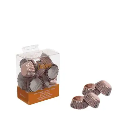 Bonbon Baking cups rosegold 180Stk. 27x17mm