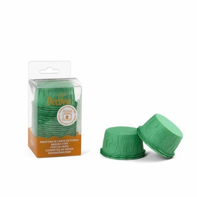 Ruffled Baking Cups grün 25Stk. 55x35mm