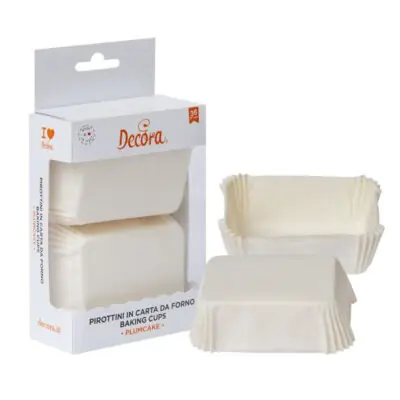 Plum Baking cups white 36Stk. 80x50x32mm