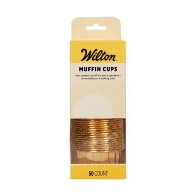 Papierbackförmchen Muffin gold 50Stk.
