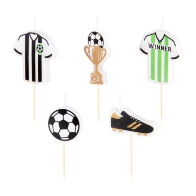 Kerzen Fußballmotive 5Stk.