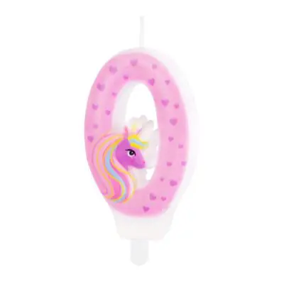 Zahlenkerze Einhorn 0
