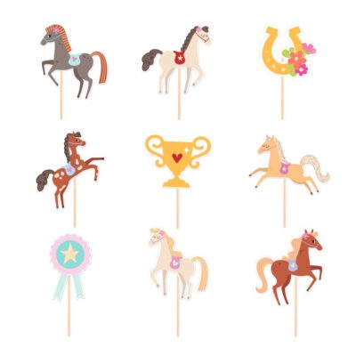 Cake Topper Pferde 9Stk.