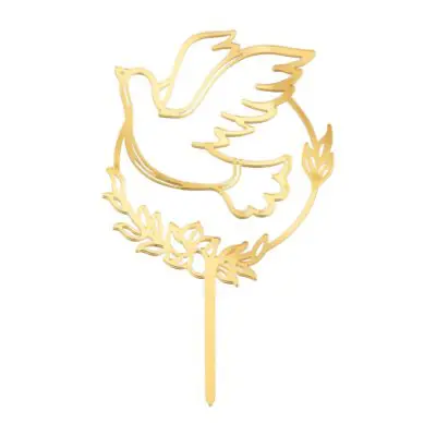 Cake Topper Taube gold