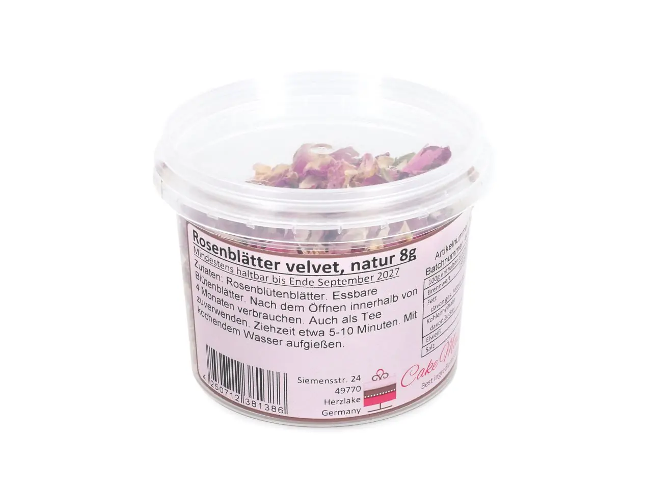 Rosenblütenblätter velvet natur 8g – Bild 2