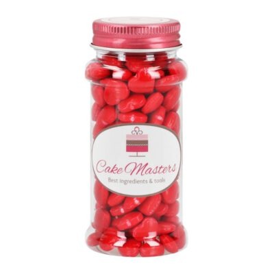 Zuckerstreudekor Herzen rot 80g