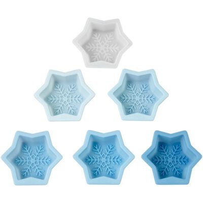Silikonbackform Schneeflocke 6Stk.