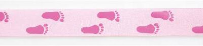 Satinband Babyfüßchen babyrosa, 1m