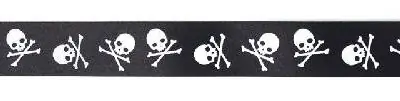 Satinband Totenkopf, 1m