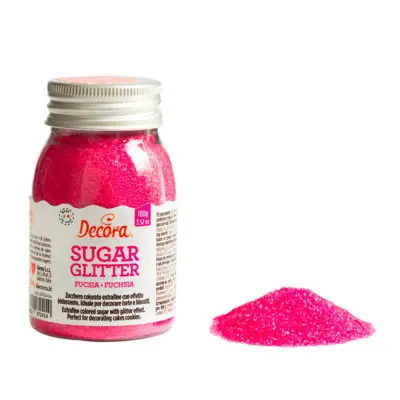 Glittered Sugar fuchsia pink 100g