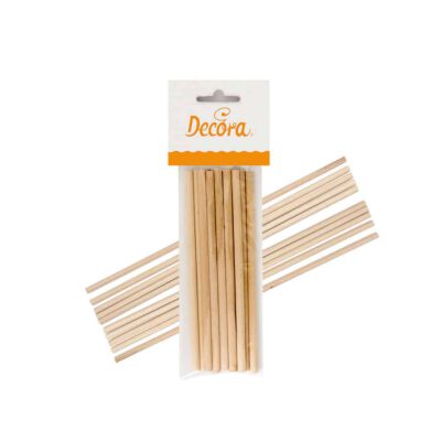 Stäbchen rund Holz 16 cm 6mm 12 Stk.