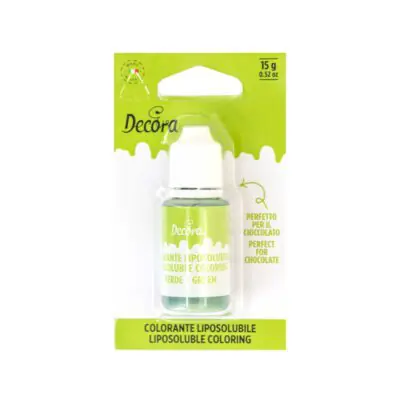 Flüssigfarbe grün 15g fettlöslich/ liposoluble