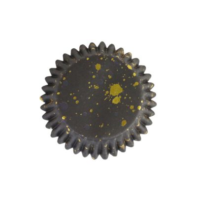 Papierbackform Foil Lined Black & Gold Flecks 30 Stk.