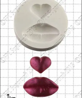 Silikonform Lips & Hearts