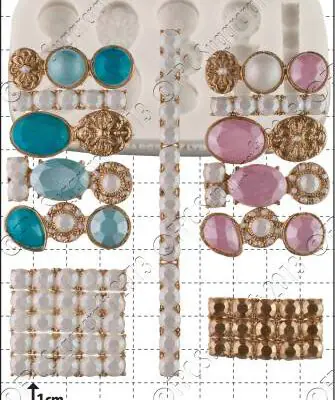 Silikonform Jewel Clusters