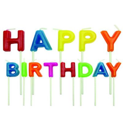 Happy Birthday Bright Candle Set