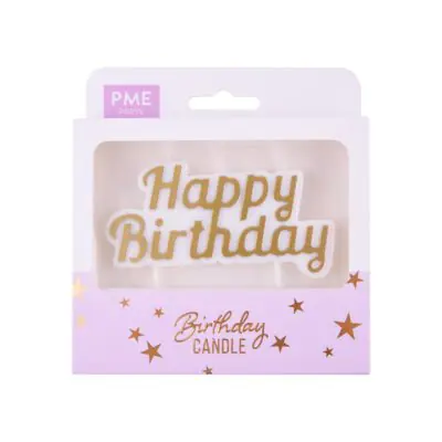 PME Kerzentopper Happy Birthday gold