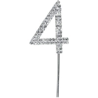 Diamant Dekor Zahl 4