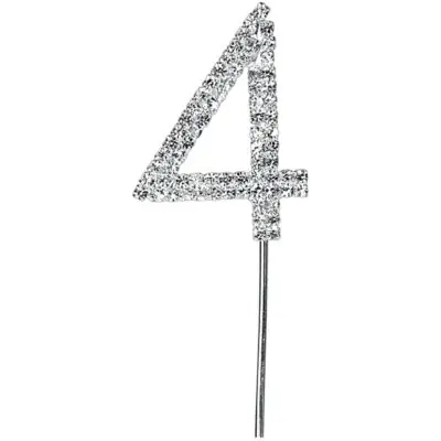 Diamant Dekor Zahl 4