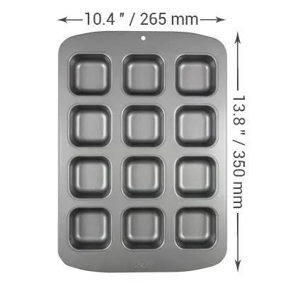 Muffinblech Quadratische Kuchen 12 Cup