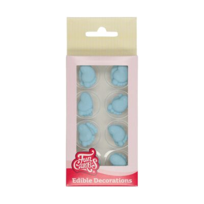Zuckerdekor Baby Füsschen blau