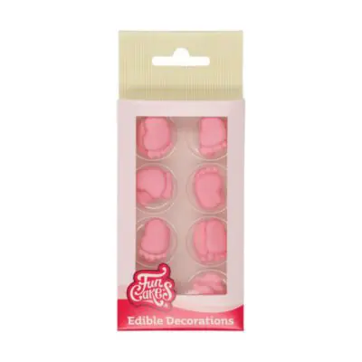 Zuckerdekor Baby Füsschen rosa