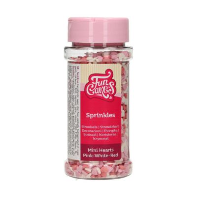 Miniherzen rosa,rot,weiß 60g