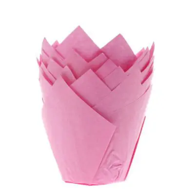 Papierbackformen Tulpen pink 36Stk.