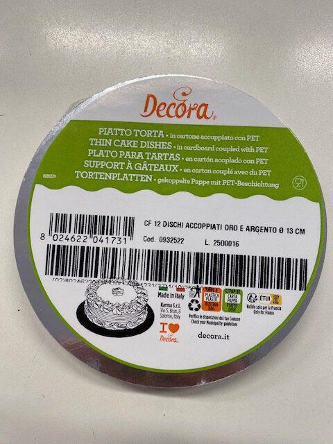 Coupled Dishes gold/silver 16cm 12Stk.