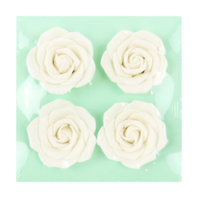 Zuckerrosen weiss 62mm 4Stk.