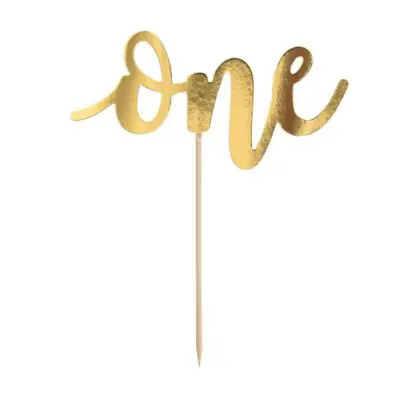 Cake Topper One gold