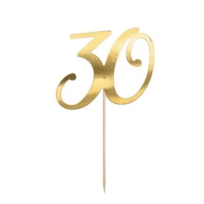 Cake Topper 30 gold