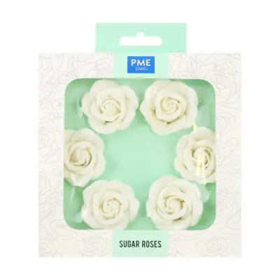 Zuckerrosen weiss 45mm