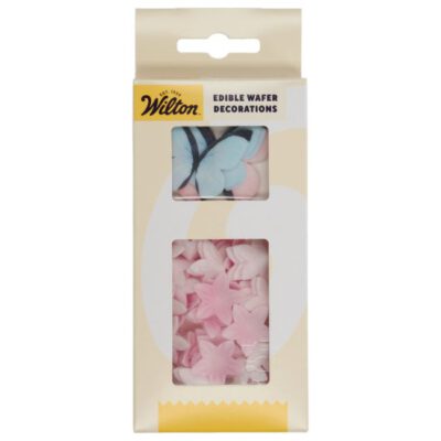 Edible Wafer Decoration Flowers & Butterflies pastel