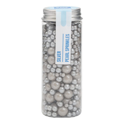 Zuckerperlen  mix silber 74g