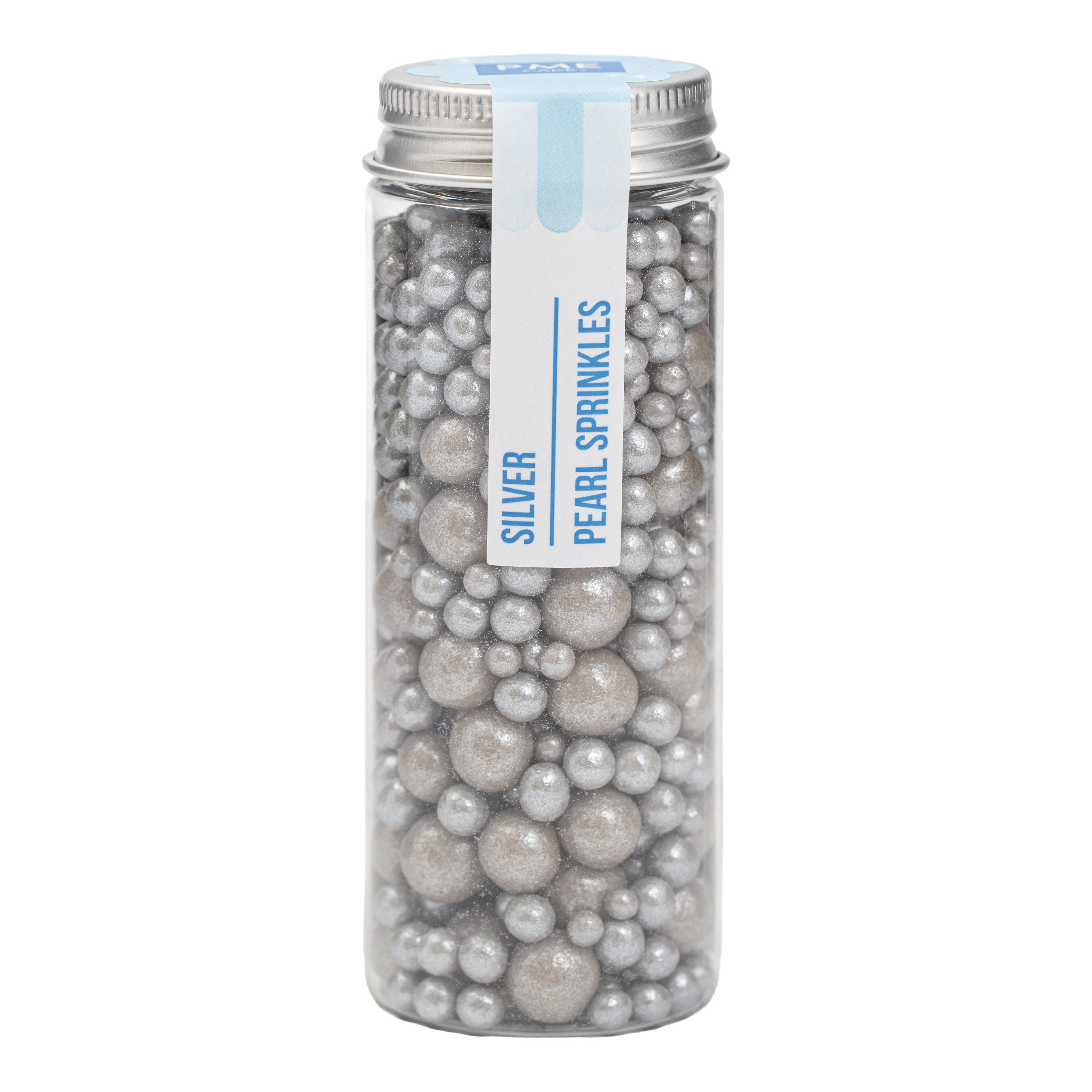 Zuckerperlen mix silber 74g